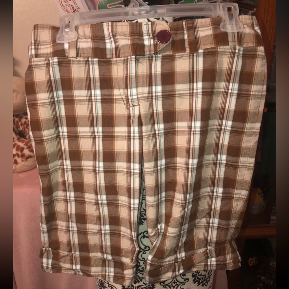 Plaid bermuda shorts